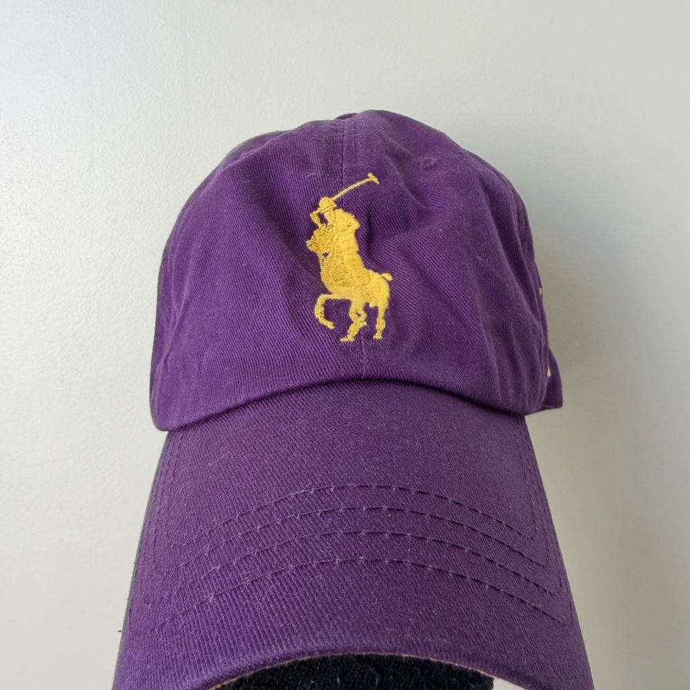 Polo Ralph Lauren Purple Yellow Big Pony Hat